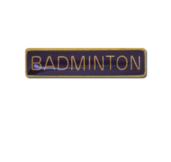 Badminton Small Bar Badge 19