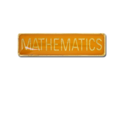 Mathematics Small Bar Badge 25