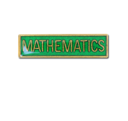Mathematics Small Bar Badge 18