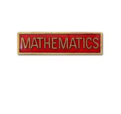 Mathematics Small Bar Badge 15