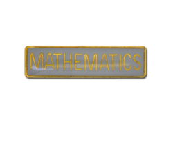 Mathematics Small Bar Badge 26