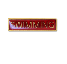 Swimming Small Bar Badge