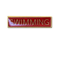 Swimming Small Bar Badge 15