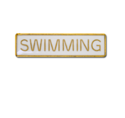 Swimming Small Bar Badge 20