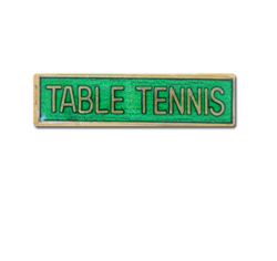 Table Tennis Small Bar Badge 18