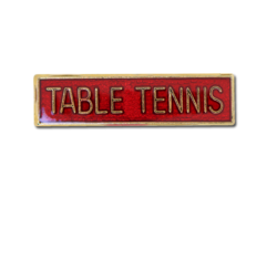 Table Tennis Small Bar Badge 15