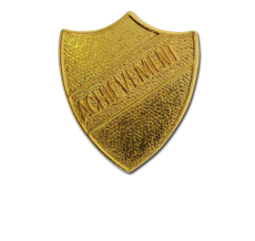 Achievement Metal Shield Badge