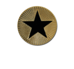 Enamelled Plain Star Round Badge 24