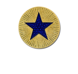 Enamelled Plain Star Round Badge 17