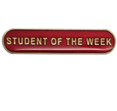 Student of the Week Rounded Bar Badge