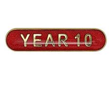 Year 10 Rounded Edge Bar Badge