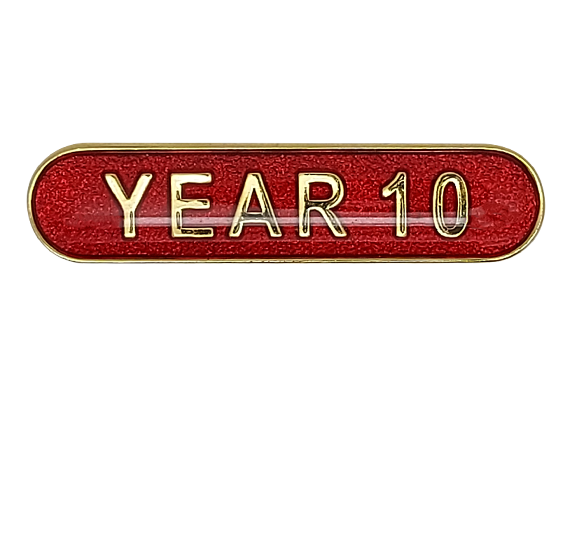 Year 10 Rounded Edge Bar Badge 1