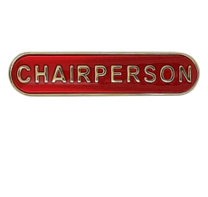 Chairperson Rounded Edge Bar Badge