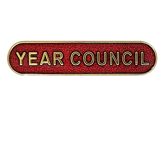 Year Council Rounded Edge Bar Badge 1