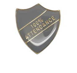 100% Attendance Shield Badge 26