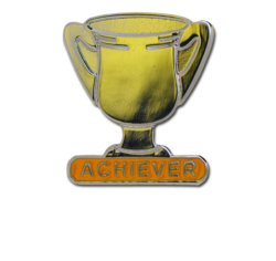 Achiever Trophies - Silver Trophy Badge 25