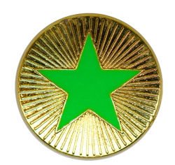 Neon Enamelled Plain Star Round Badge 5