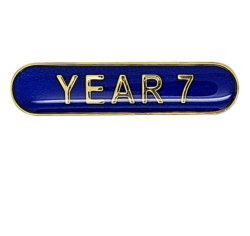 Year 7 Rounded Edge Bar Badge 7