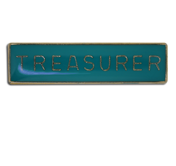 Treasurer Squared Edge Bar Badge 14