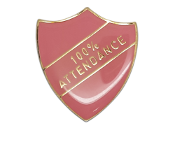 100% Attendance Shield Badge 21