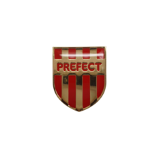 Striped Enamelled Prefect Shield Badge