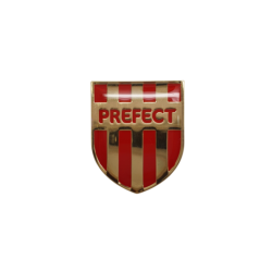 Striped Enamelled Prefect Shield Badge 5