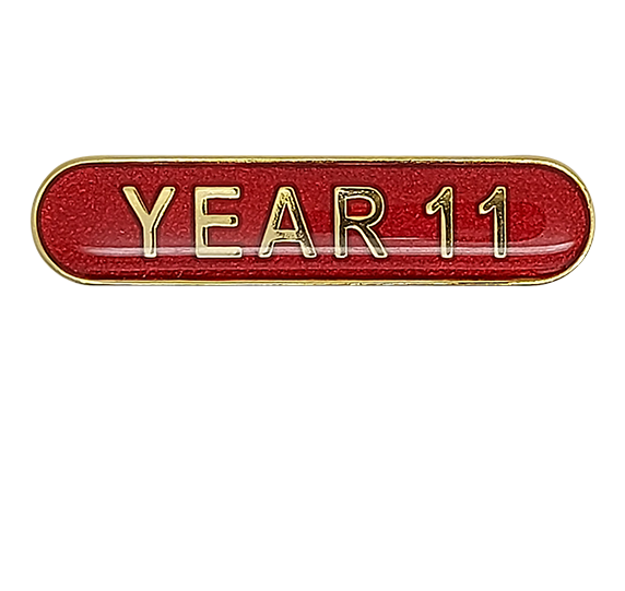 Year 11 Rounded Edge Bar Badge