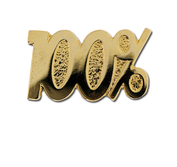 100% Unique Badge
