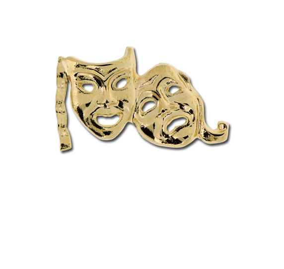 Drama Masks Unique Badge