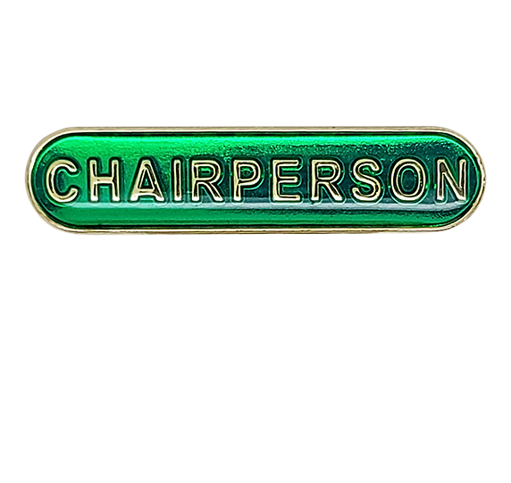 Chairperson Rounded Edge Bar Badge