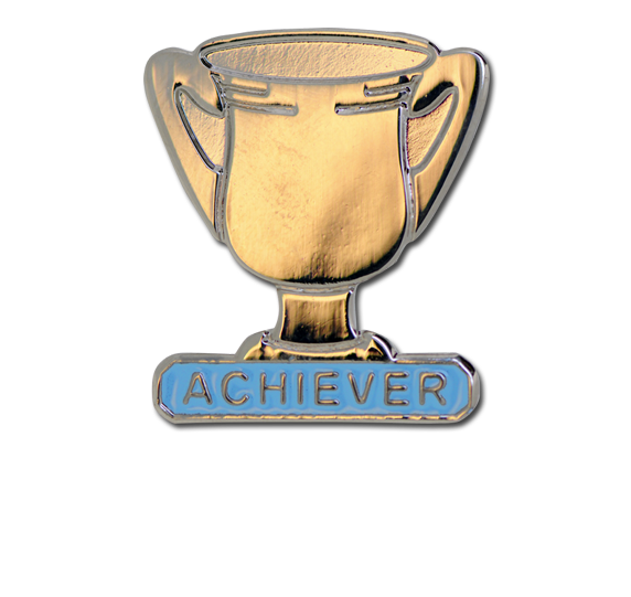 Achiever Trophies - Silver Trophy Badge