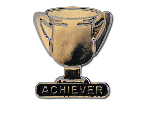 Achiever Trophies - Silver Trophy Badge