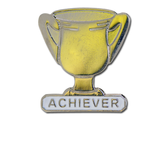 Achiever Trophies - Silver Trophy Badge