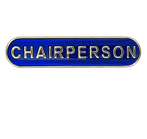 Chairperson Rounded Edge Bar Badge