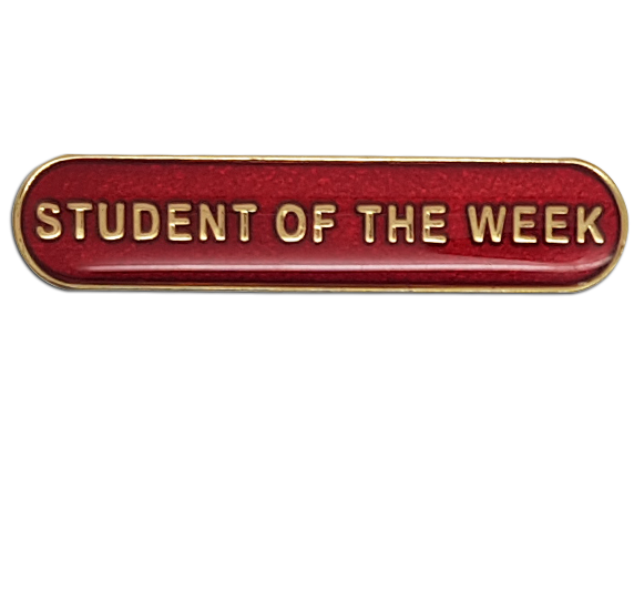 Student of the Week Rounded Bar Badge