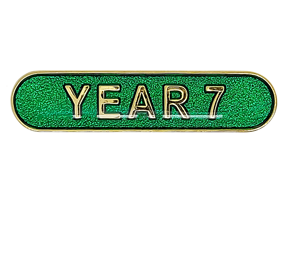 Year 7 Rounded Edge Bar Badge