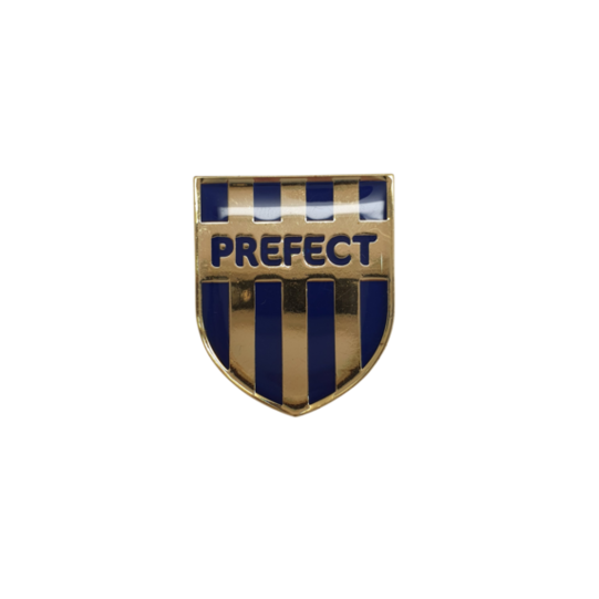 Striped Enamelled Prefect Shield Badge