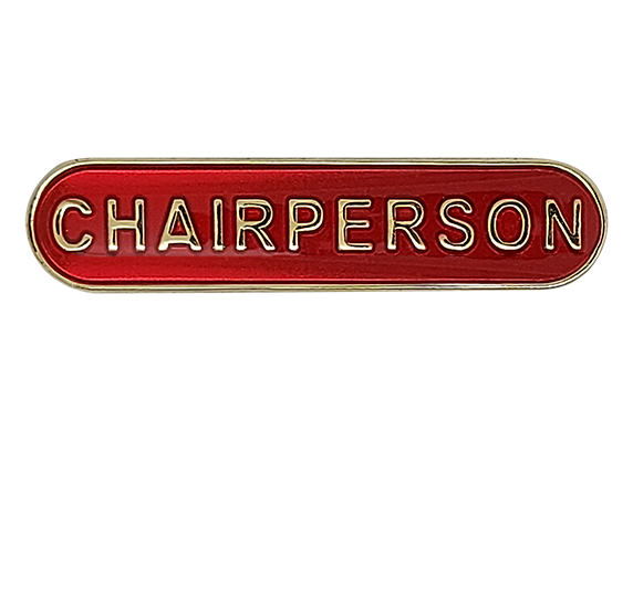 Chairperson Rounded Edge Bar Badge