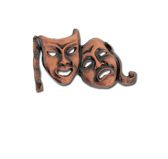 Drama Masks Unique Badge