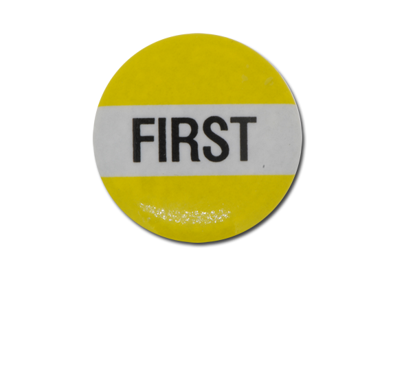 First Plastic Button Badge