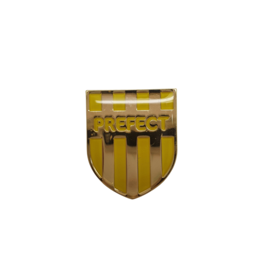Striped Enamelled Prefect Shield Badge