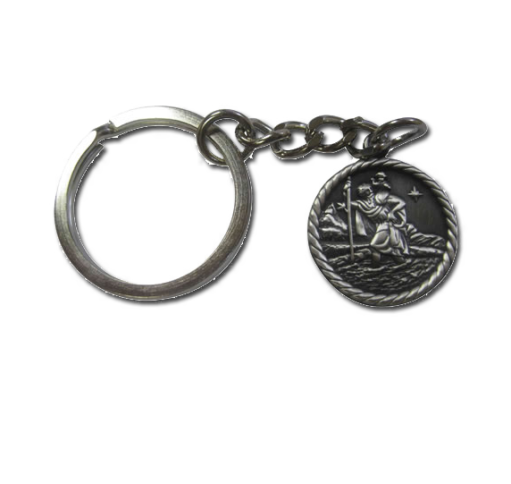 St Christopher Circle Keyring