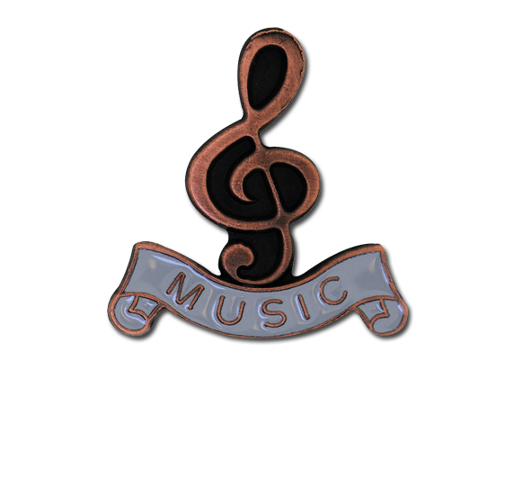 Music - Bronze Clef Badge