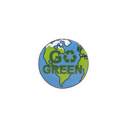 Go Green Recycle Plastic Button Badge