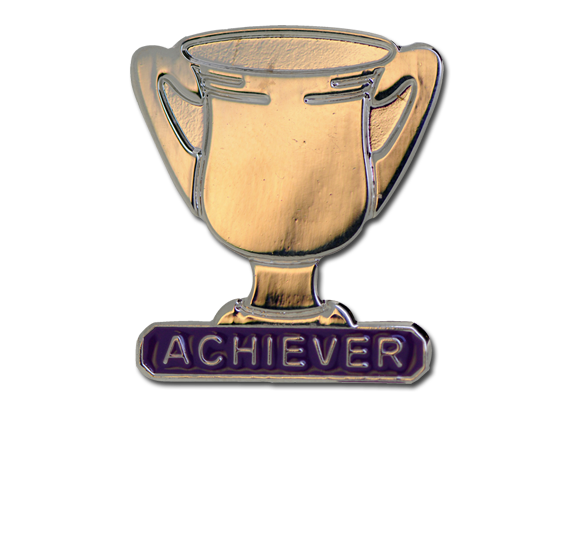 Achiever Trophies - Silver Trophy Badge