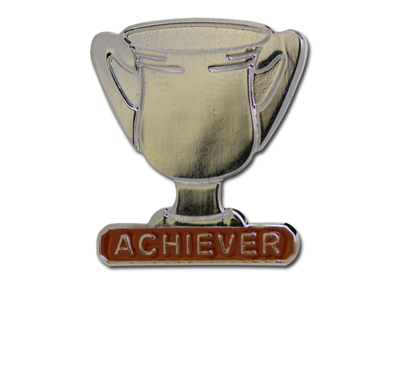 Achiever Trophies - Silver Trophy Badge