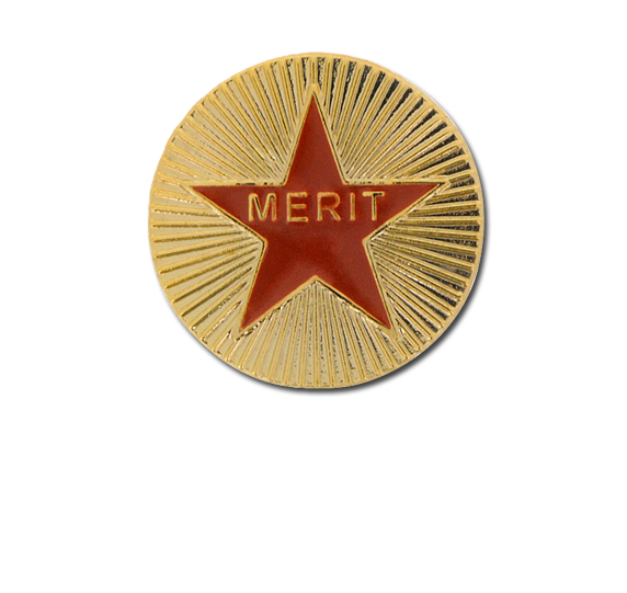 Enamelled Merit Round Badge