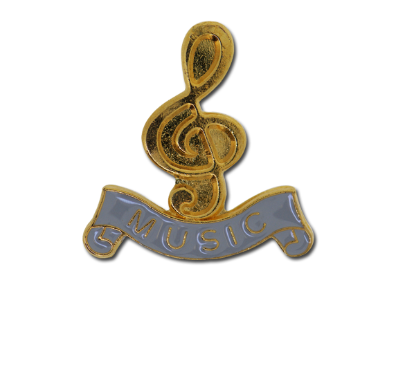 Music - Gold Clef Badge