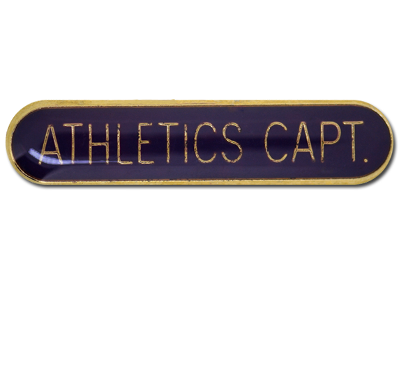 Athletics Captain Rounded Edge Bar Badge