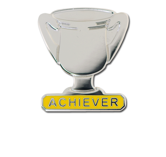 Achiever Trophies - Silver Trophy Badge